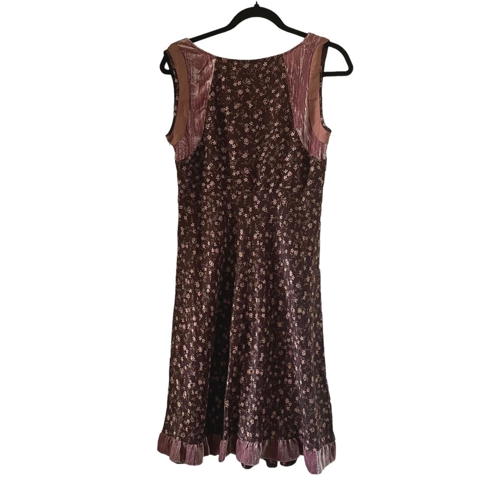 J. Jill Silk Blend Floral Babydoll Sleeveless Knee Length Dress Size 8 Petite - Picture 2 of 10